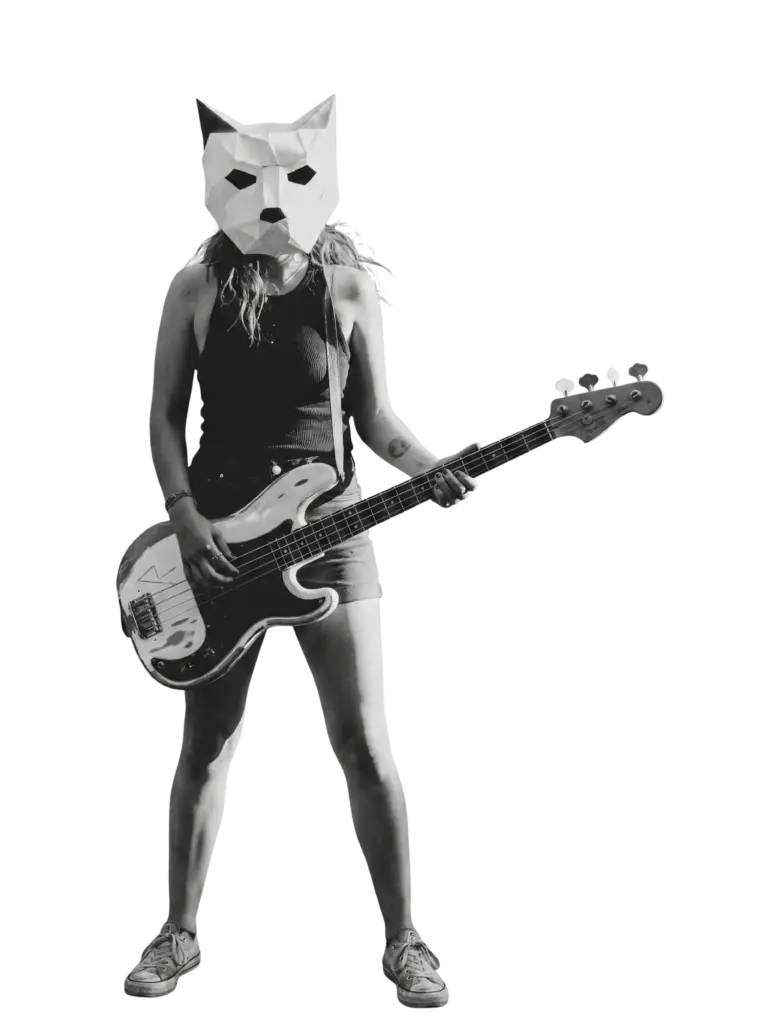 girl playing bass